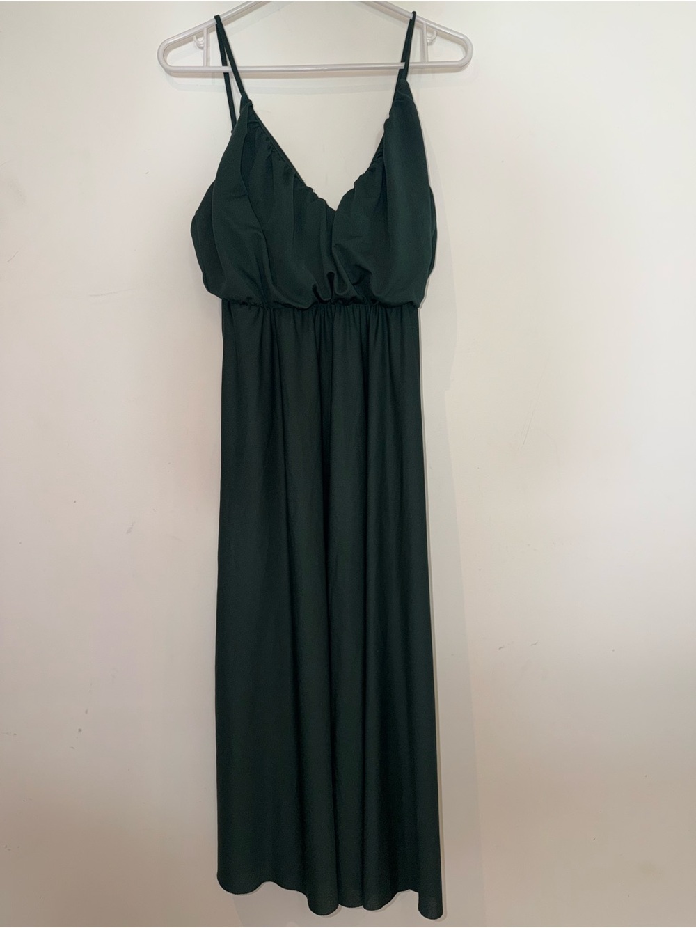 ASOS Dark Green V-Neck Sleeveless Maxi Dress